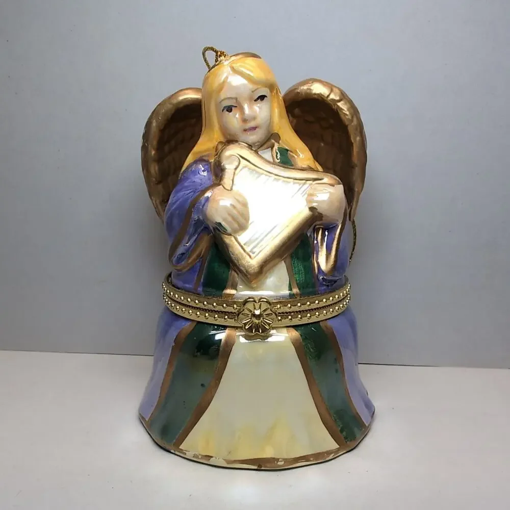 Mr Christmas Tree Ornaments‎ Music Box Trinket Santa Angel WORKS